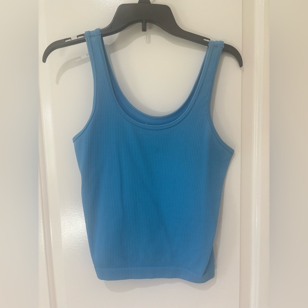Target Blue Women's Ribbed Tank Top